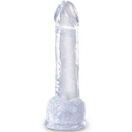 KING COCK - CLEAR REALISTIC PENIS WITH BALLS 15.2 CM TRANSPARENT 2